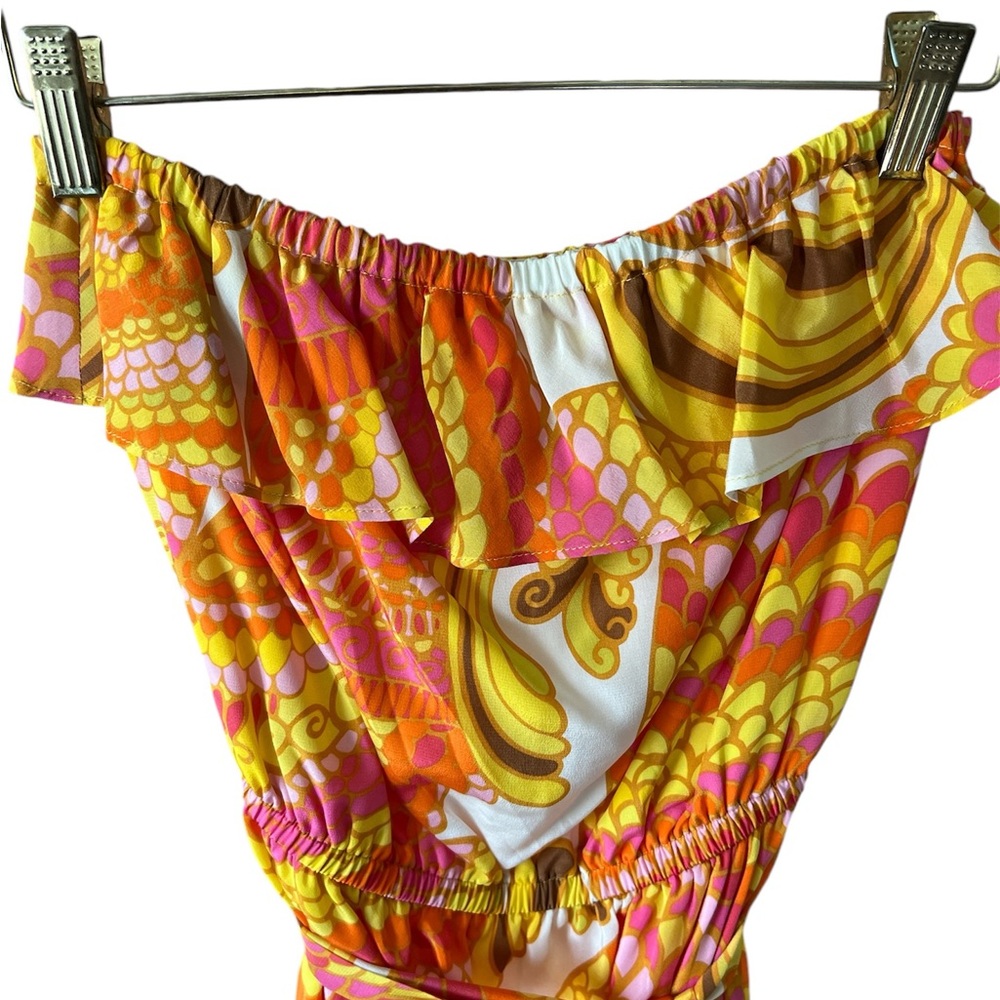 Beautiful Multi Colored Strapless Trina Turk Dress - image 3